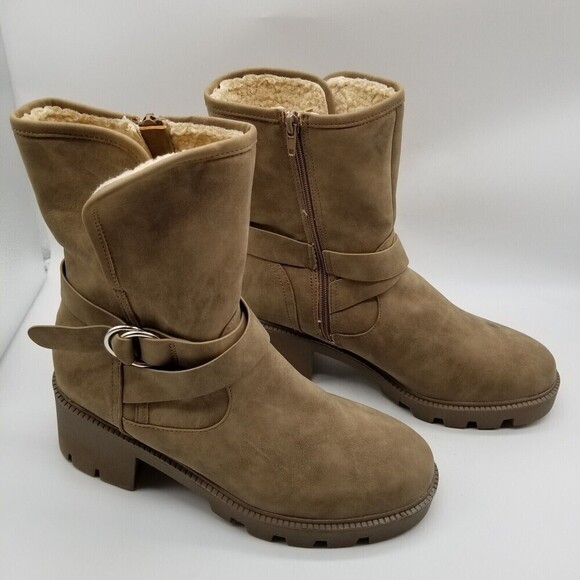 Dolce Vita Women Tan Block Heel Nola Platform Boots 11 - Picture 5 of 9